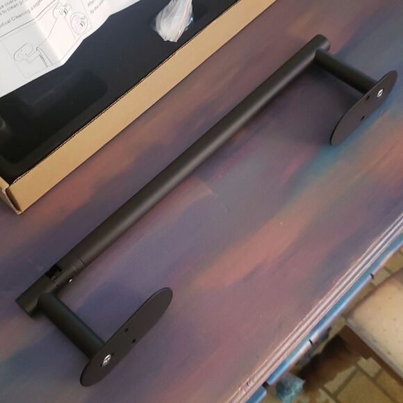 New in Box Black Brushed Metal 14.5" Towel Bar - Picture 2 of 6